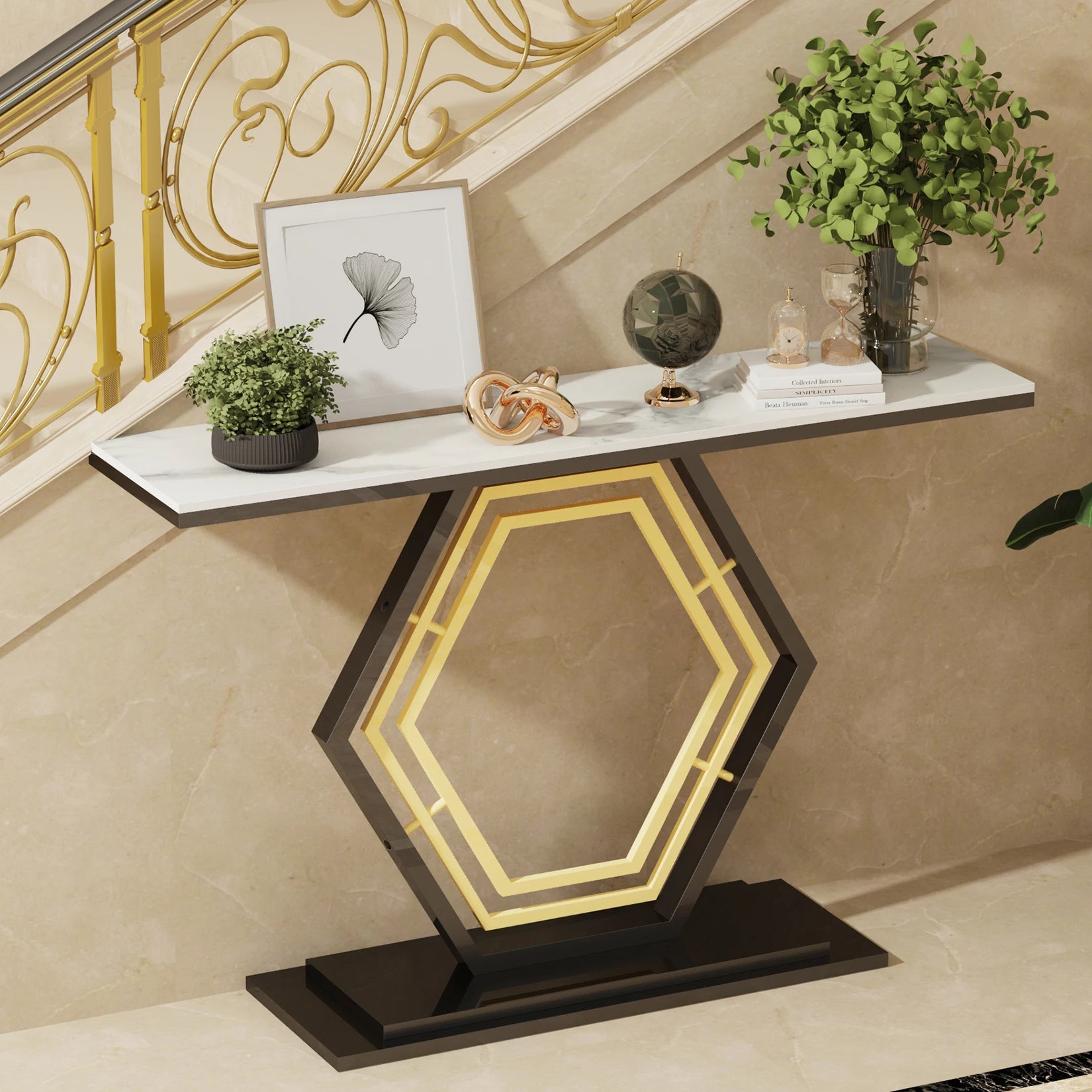 Console d'Entrée "Saint" – Pierre Frittée & Métal Raffiné