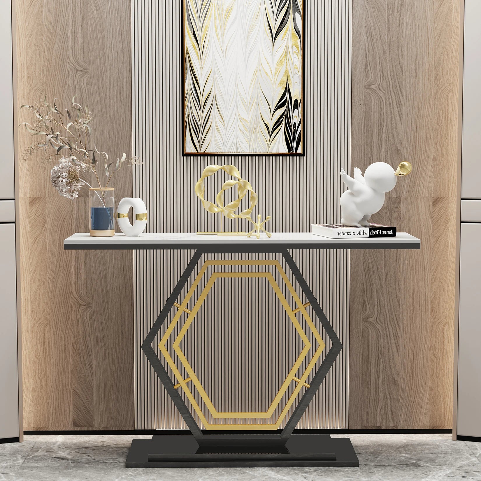 Console d'Entrée "Saint" – Pierre Frittée & Métal Raffiné