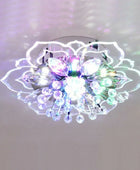 Chandelier moderne fleur de crystal lumière LED