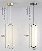 Lustre pendant à LED minimaliste pour salon et chambre