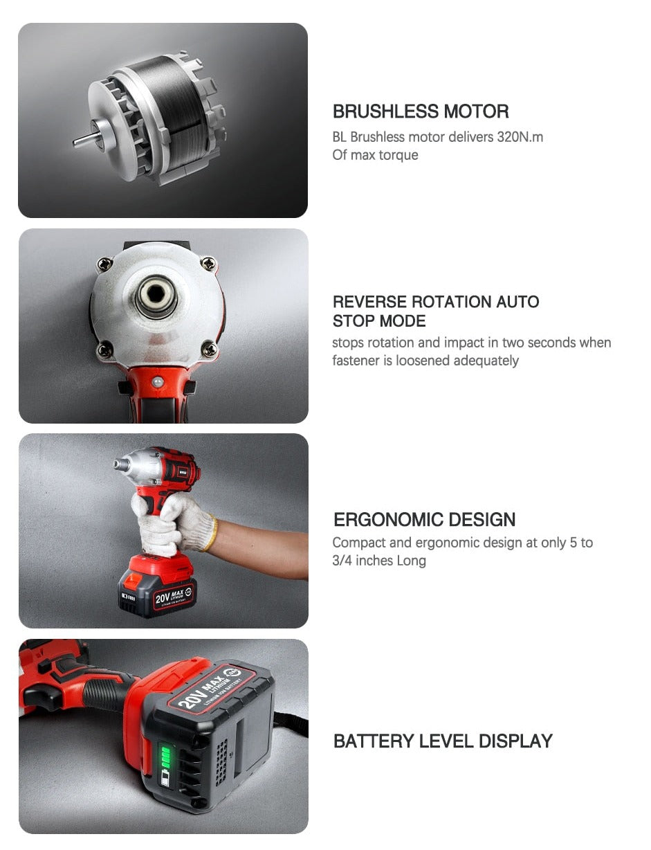 Tournevis perceuse électrique sans fil avec batterie300NM