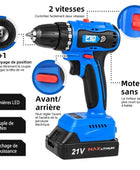 Perceuse sans balai 20V/21V 40NM/45NM avec batterie au lithium