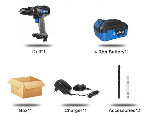 Perceuse à percussion sans balai 60NM - Tournevis électrique sans fil 3 fonctions 20V