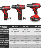 Perceuse sans fil 12V 16V 20V batterie lithium ion