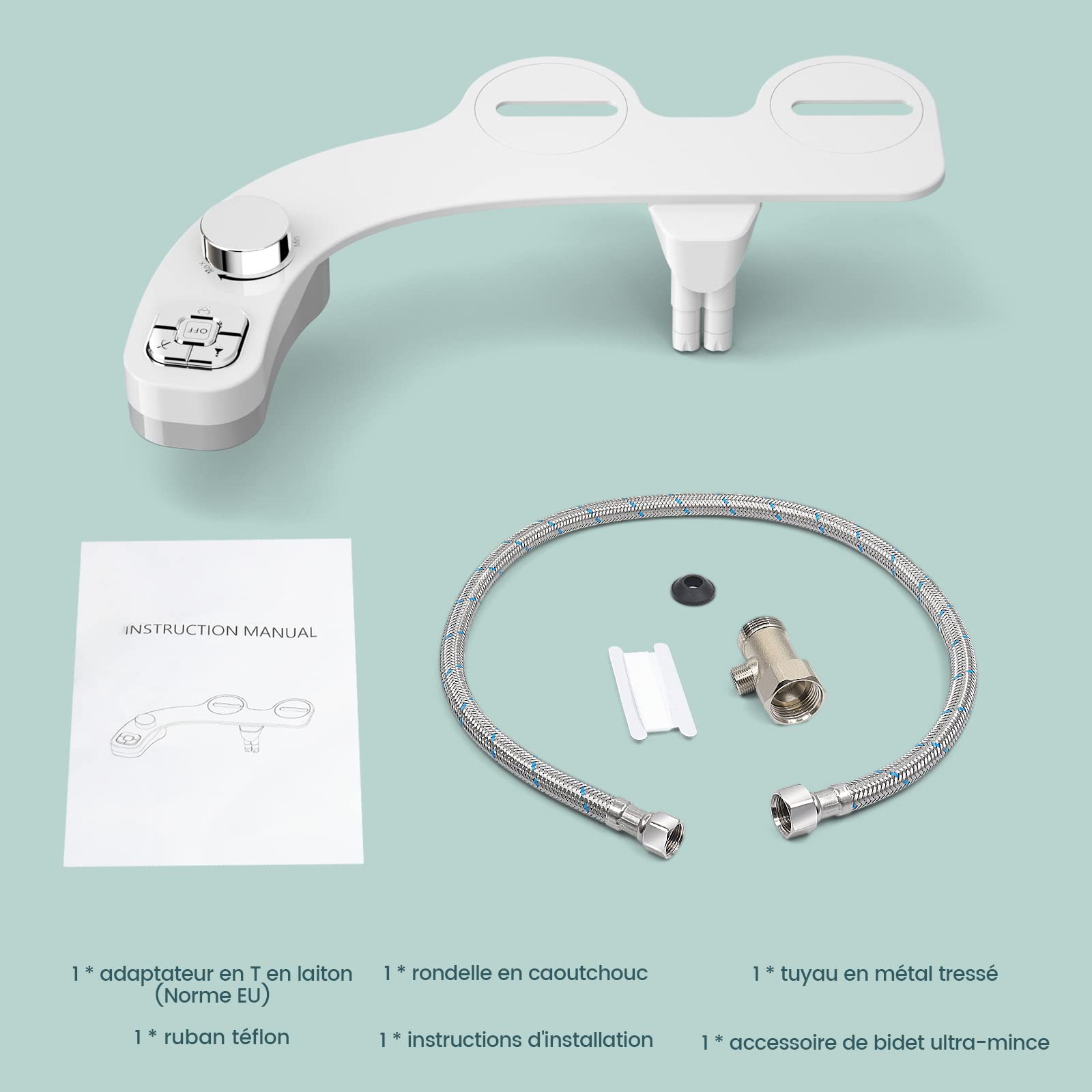 Bidet pour siège de toilette - Pulvérisateur bidet hygiénique multi fonctions