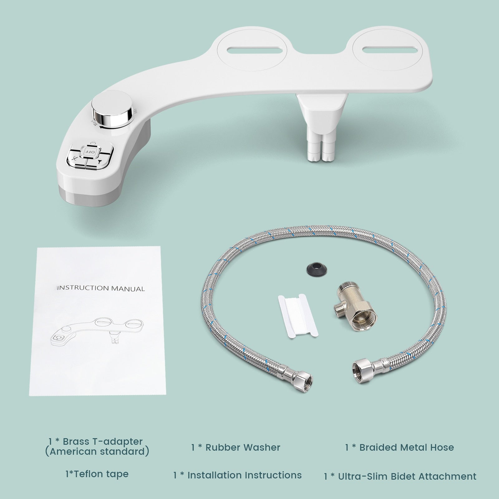 Bidet à boutons de contrôle et à double buses