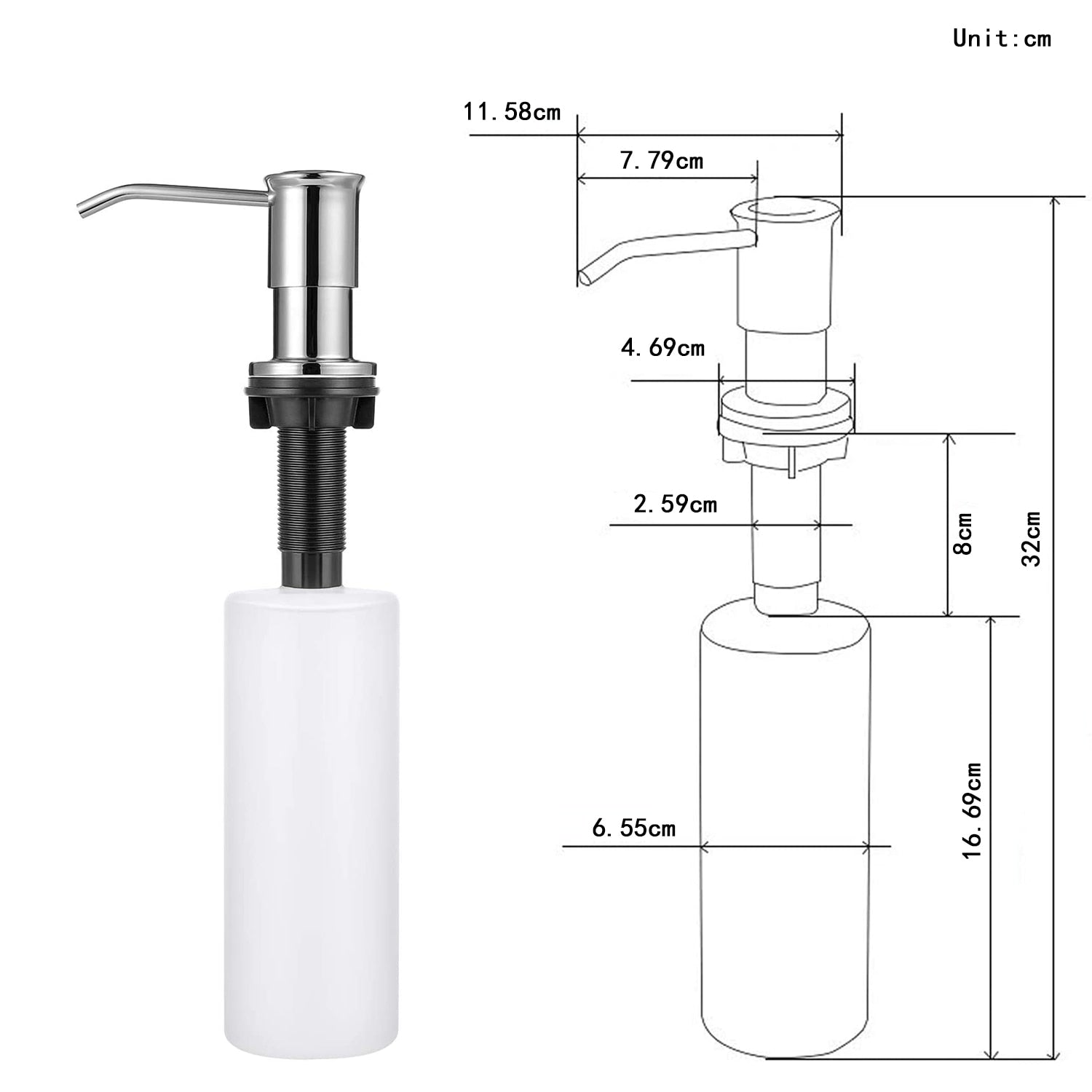 Distributeur de savon liquide 500mL design moderne